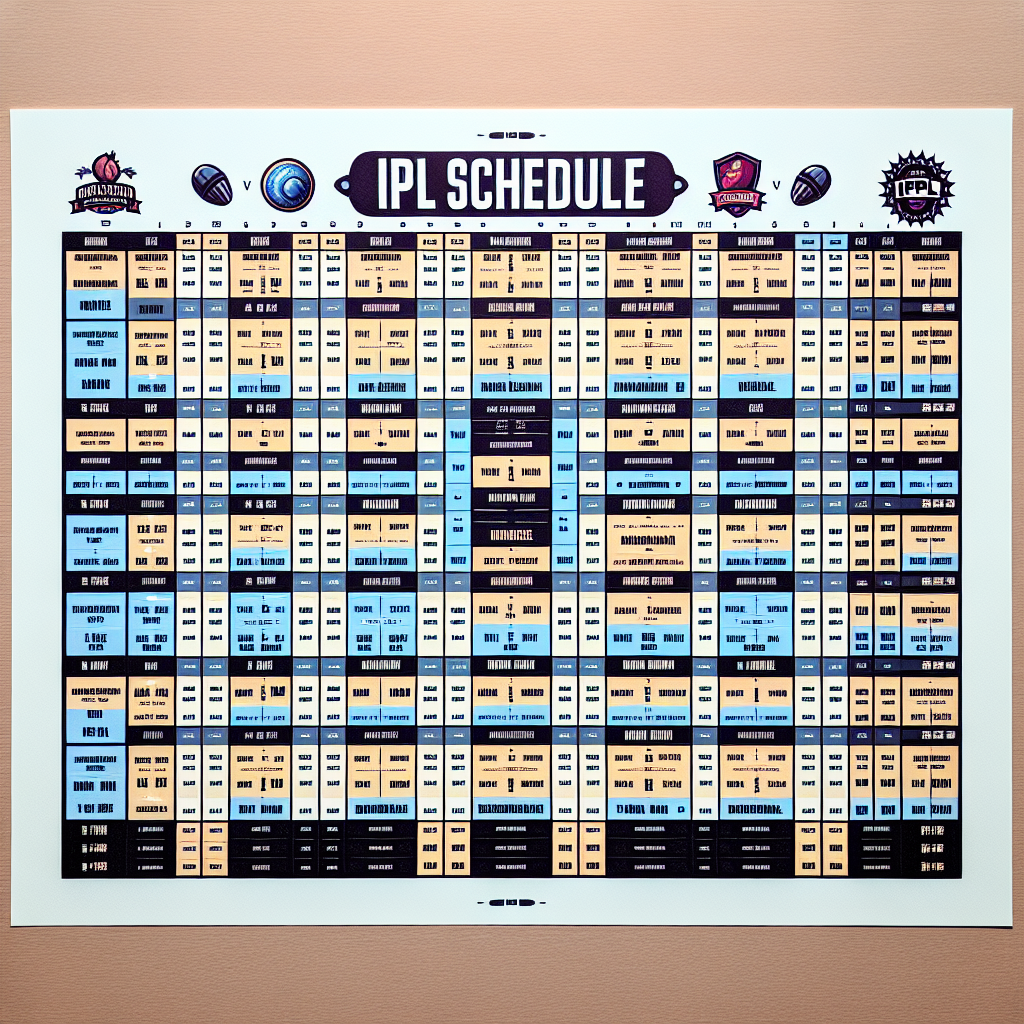 schedule of ipl matches
